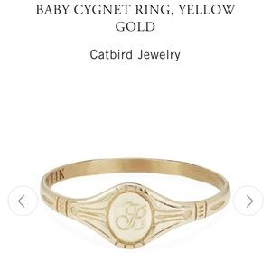 Catbird NYC Baby Cygnet Ring 14k gold